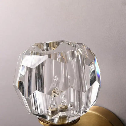 Modern gold crystal wall sconce bedroom led fixture