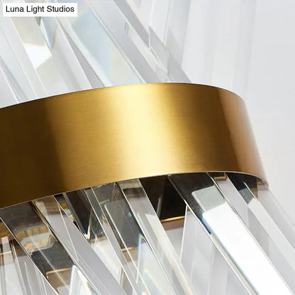 Modern gold crystal wall sconce bedroom wall mount lamp