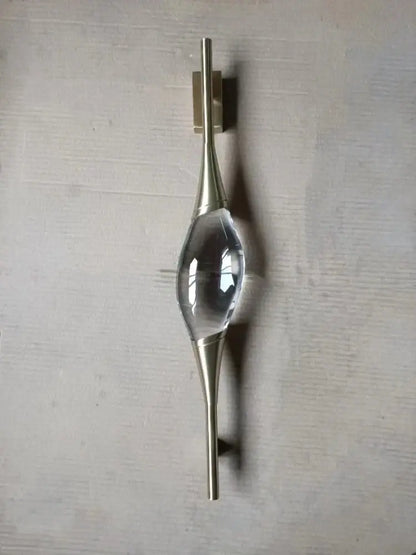 Modern gold crystal wall sconce bedroom teardrop light