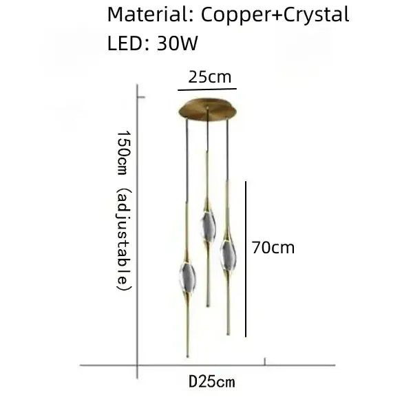 Modern gold crystal wall sconce bedroom teardrop light