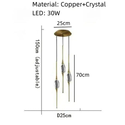 Modern gold crystal wall sconce bedroom teardrop light