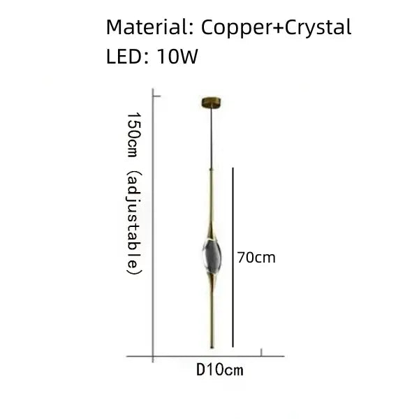 Modern gold crystal wall sconce bedroom teardrop light
