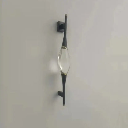Modern gold crystal wall sconce bedroom teardrop light