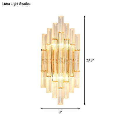 Modern gold crystal wall sconce – living room 110v-120v light