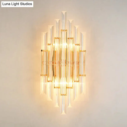 Modern gold crystal wall sconce – living room 110v-120v light