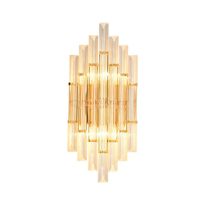 Modern gold crystal wall sconce – living room 110v-120v light