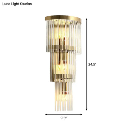 Modern gold crystal wall sconce – living room 110v-120v light