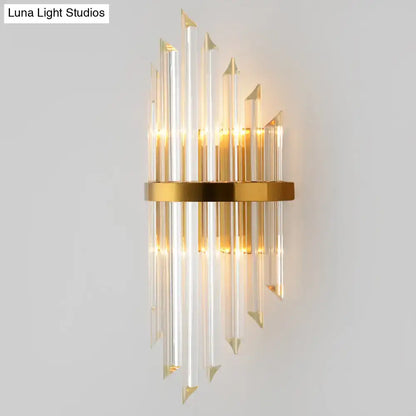Modern gold crystal wall sconce – living room 110v-120v light