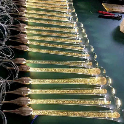 Modern gold crystal water drop chandelier bedroom pendant light