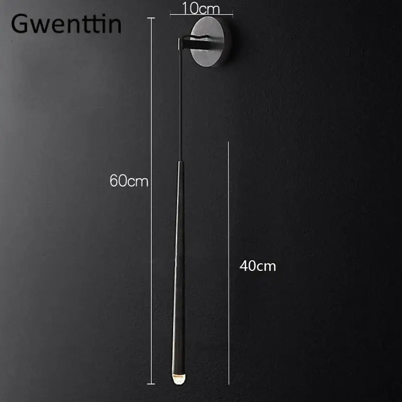 Modern gold crystal water drop wall sconce bedroom led mirror light