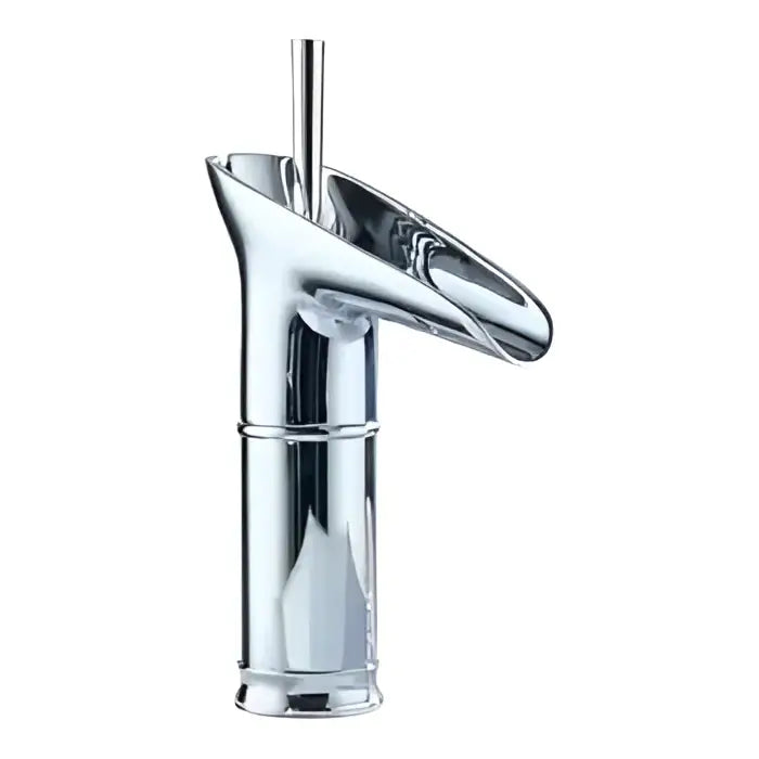 Modern gold crystal wine glass basin faucet bathroom waterfall design