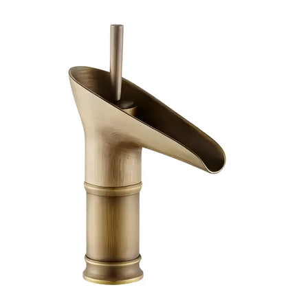 Modern gold crystal wine glass basin faucet bathroom waterfall design