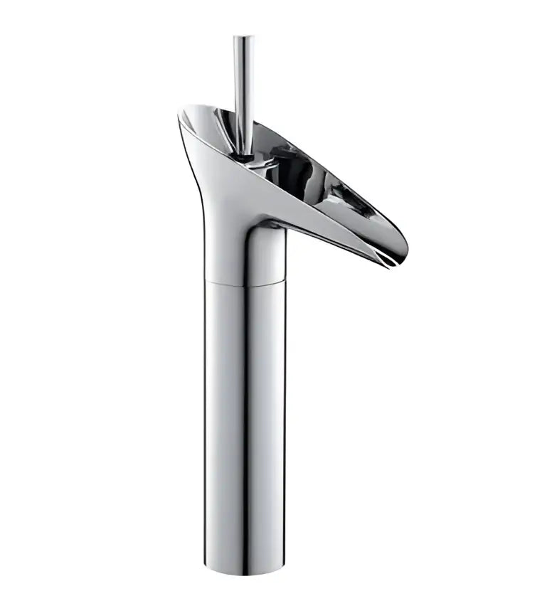 Modern gold crystal wine glass basin faucet bathroom waterfall design