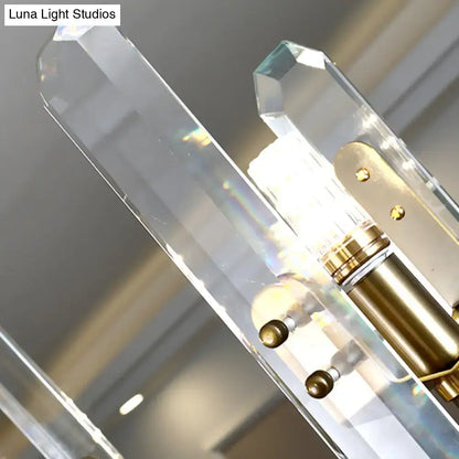 Modern gold curved arm island lighting living room chandelier