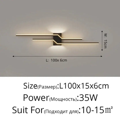 Modern gold curved led wall lamp bedroom ambient light
