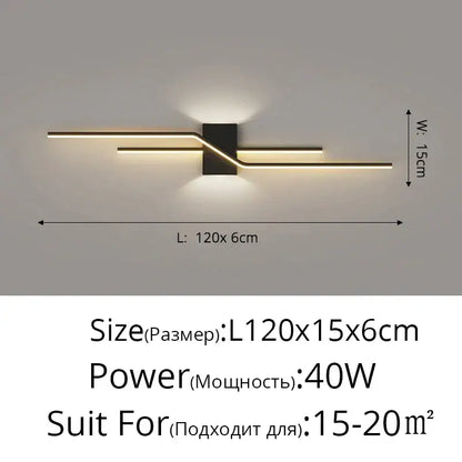 Modern gold curved led wall lamp bedroom ambient light