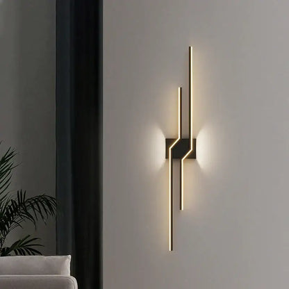 Modern gold curved led wall lamp bedroom ambient light