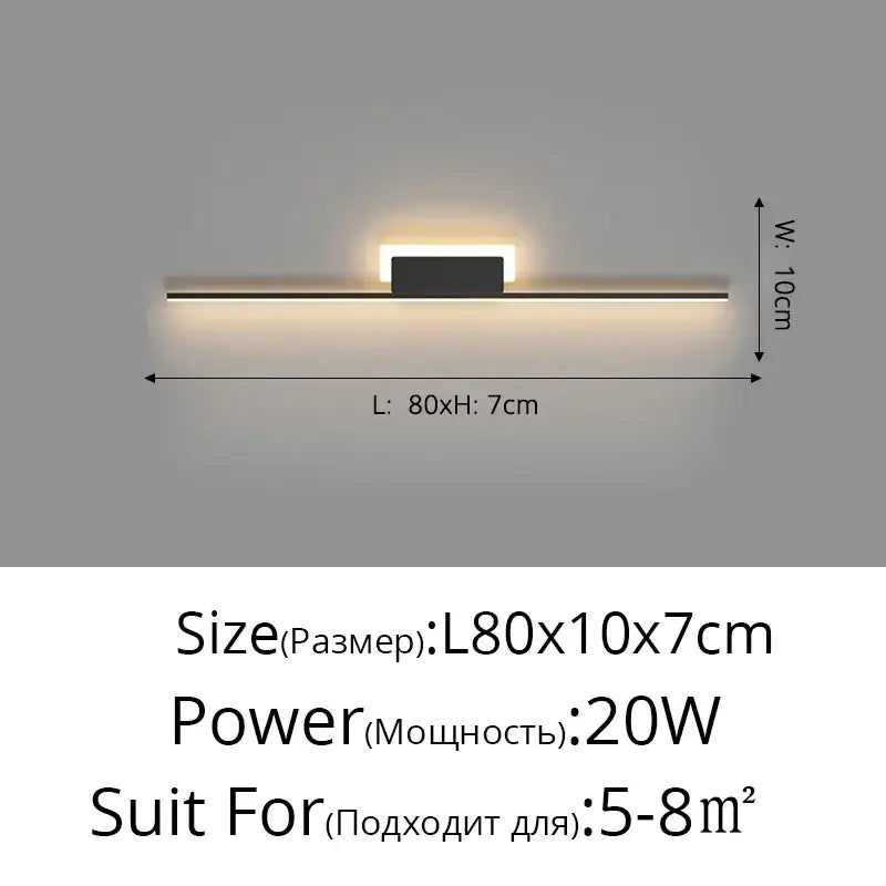 Modern gold curved led wall lamp for living room bedroom