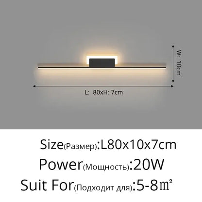 Modern gold curved led wall lamp for living room bedroom