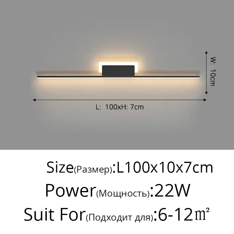 Modern gold curved led wall lamp for living room bedroom