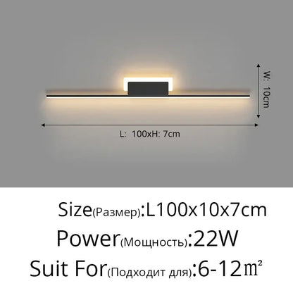 Modern gold curved led wall lamp for living room bedroom