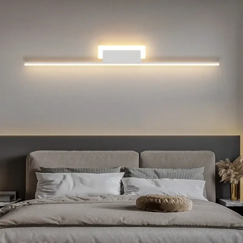 Modern gold curved led wall lamp for living room bedroom