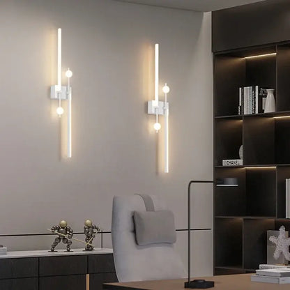 Modern gold curved led wall lamp for living room bedroom