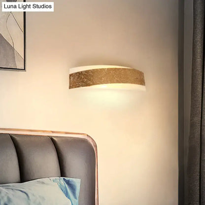 Modern gold curved led wall lamp living room wall mount lighting