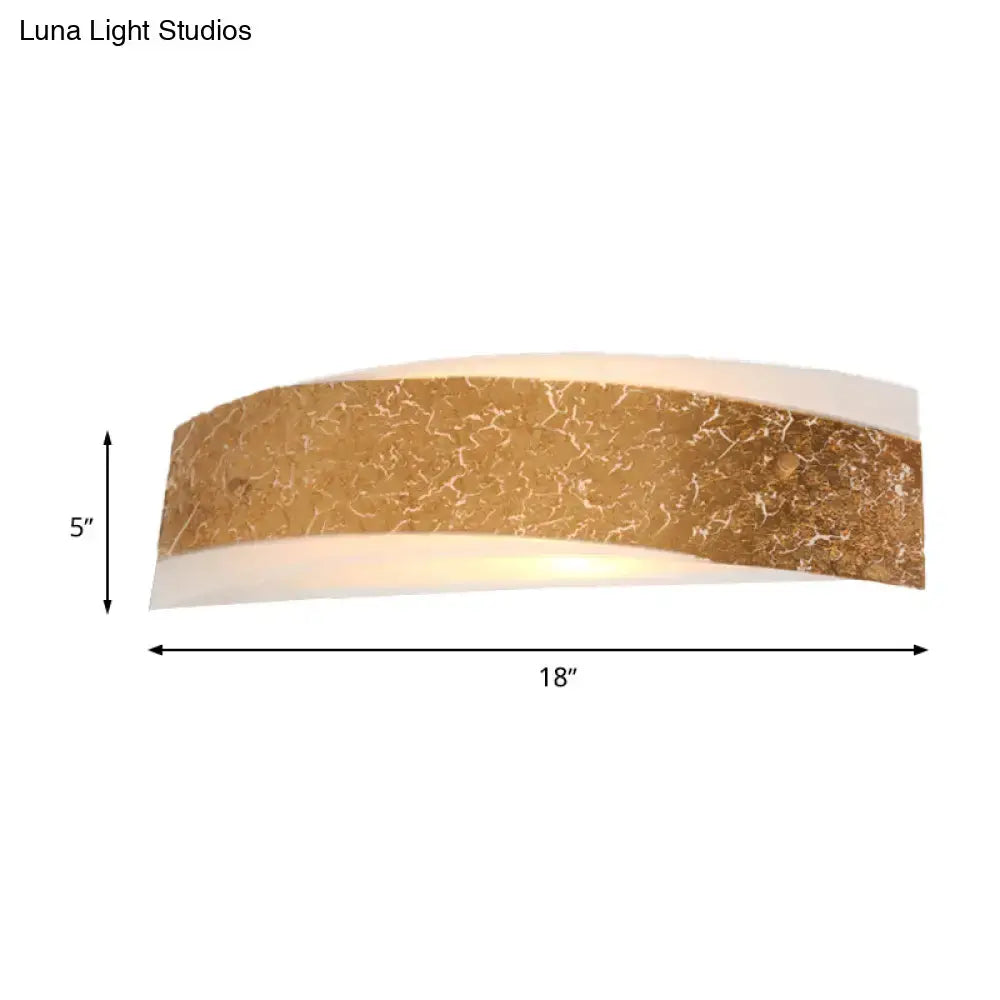 Modern gold curved led wall lamp living room wall mount lighting