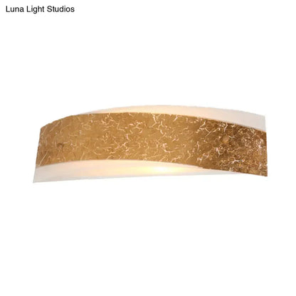 Modern gold curved led wall lamp living room wall mount lighting