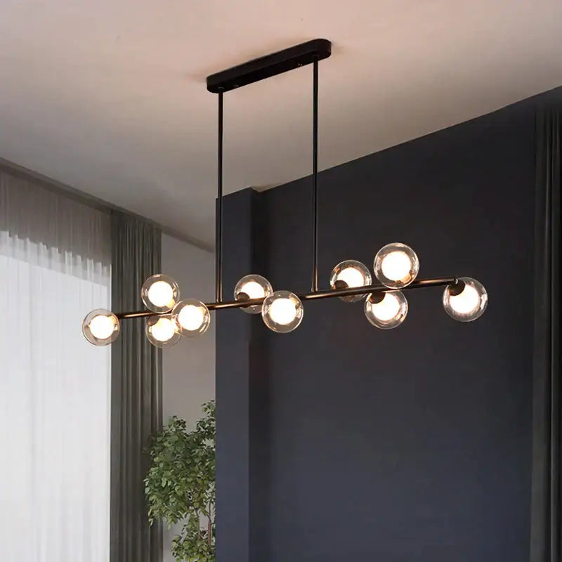 Modern gold bubble ball led hanging chandelier dining room