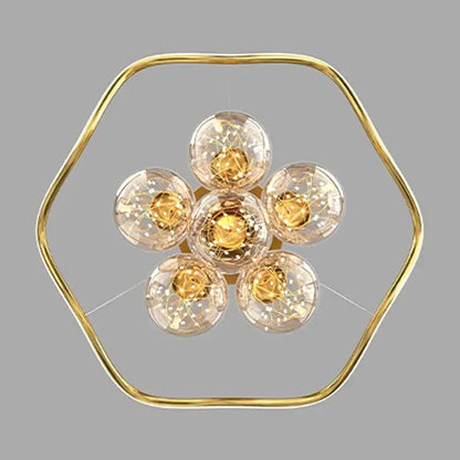 Modern gold bubble chandeliers – dining room led light