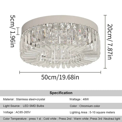 Modern gold crystal ceiling chandelier for dining room
