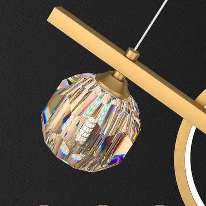 Modern gold decorbites crystal chandelier dining room pendant light