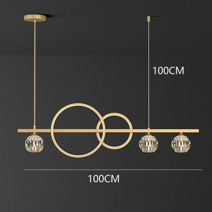 Modern gold decorbites crystal chandelier dining room pendant light