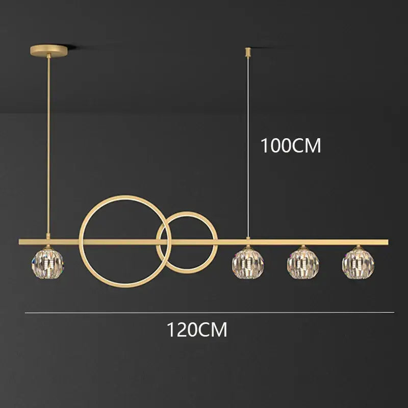 Modern gold decorbites crystal chandelier dining room pendant light