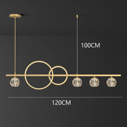 Modern gold decorbites crystal chandelier dining room pendant light