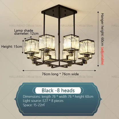 Modern gold crystal chandelier for living room
