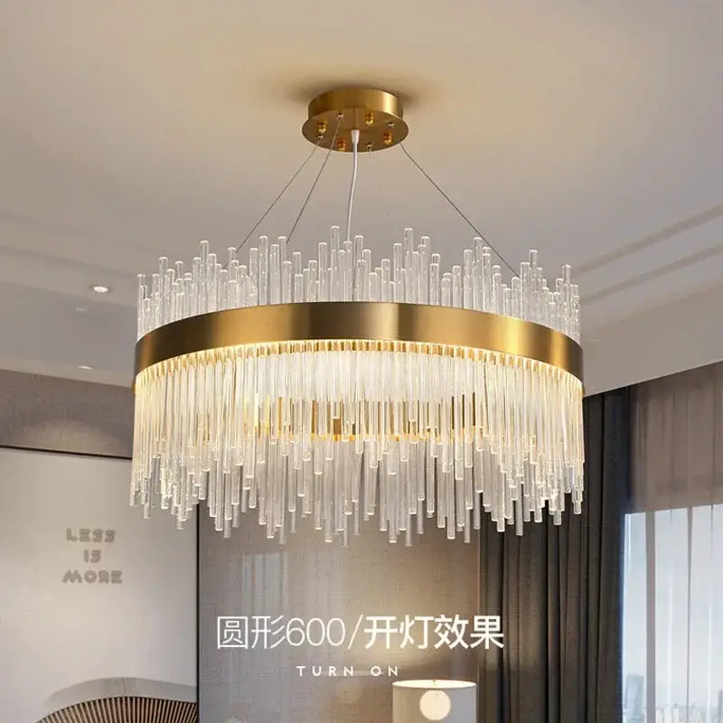 Modern gold decorbites crystal chandelier for living room