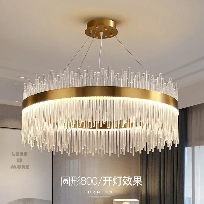 Modern gold decorbites crystal chandelier for living room