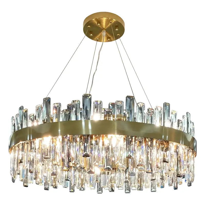 Modern gold crystal chandelier for living room