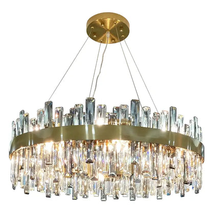 Modern gold crystal chandelier for living room
