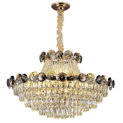 Modern gold crystal chandelier for living room