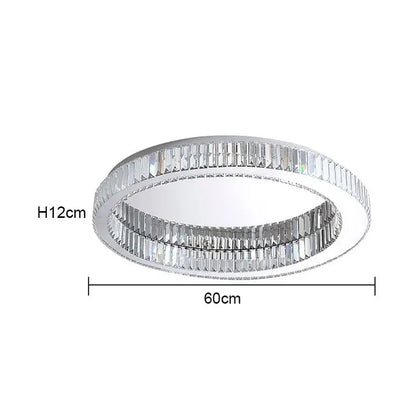 Modern gold crystal circle ceiling chandelier living room