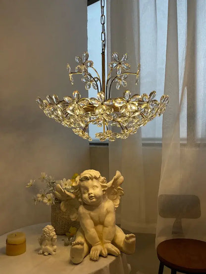 Modern gold decorbites crystal flower chandelier for living room