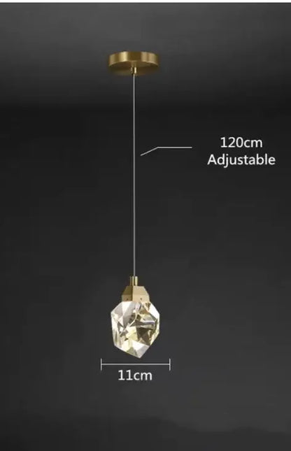Modern gold crystal led ceiling light living room