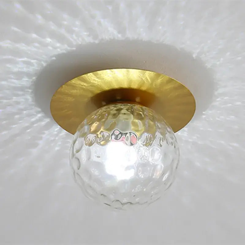 Modern gold crystal led ceiling light living room
