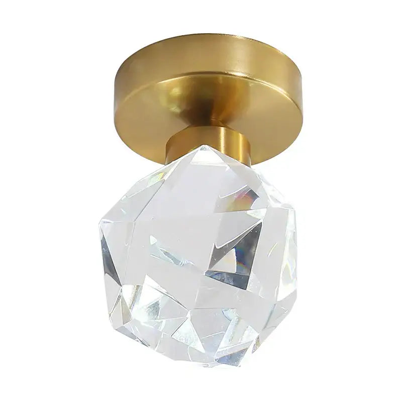Modern gold crystal led ceiling light living room