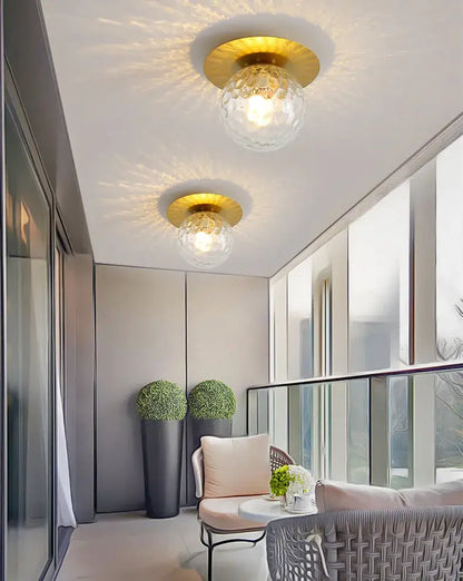 Modern gold crystal led ceiling light living room