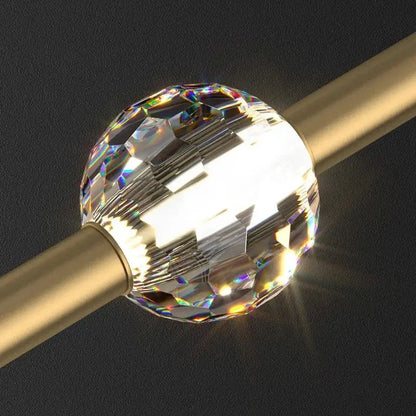 Modern gold crystal led chandelier bedroom pendant light